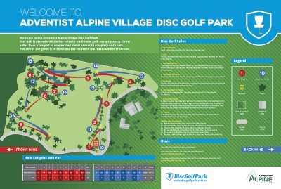 Recreation Activity Design Adventist Alpine Village Disc Golf Park Jindabyne NSW