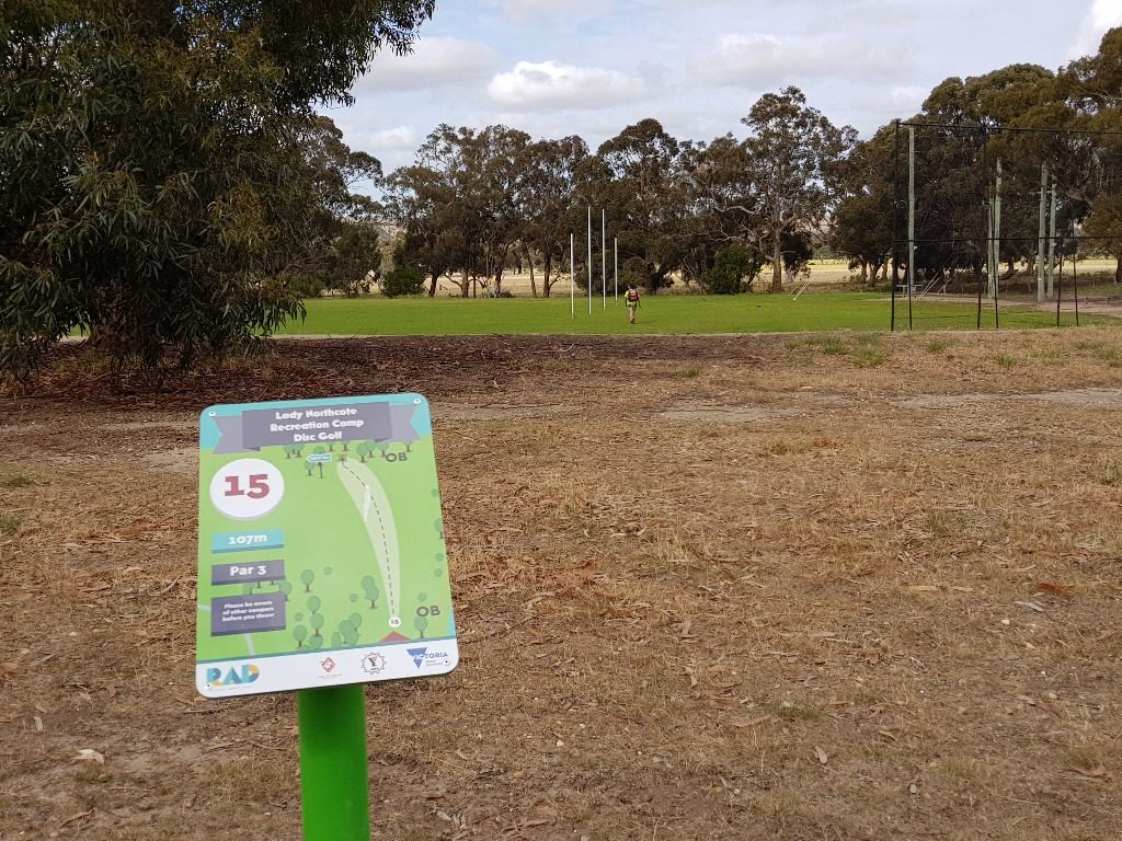 an image of a map of Lady Northcote disc golf course map