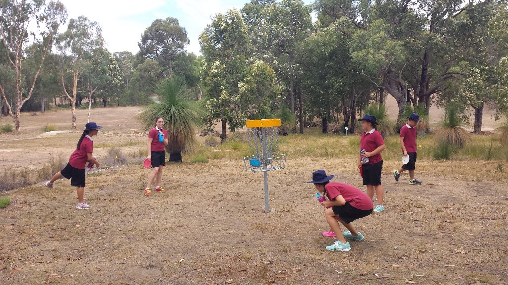 an image of boys playing disc golf